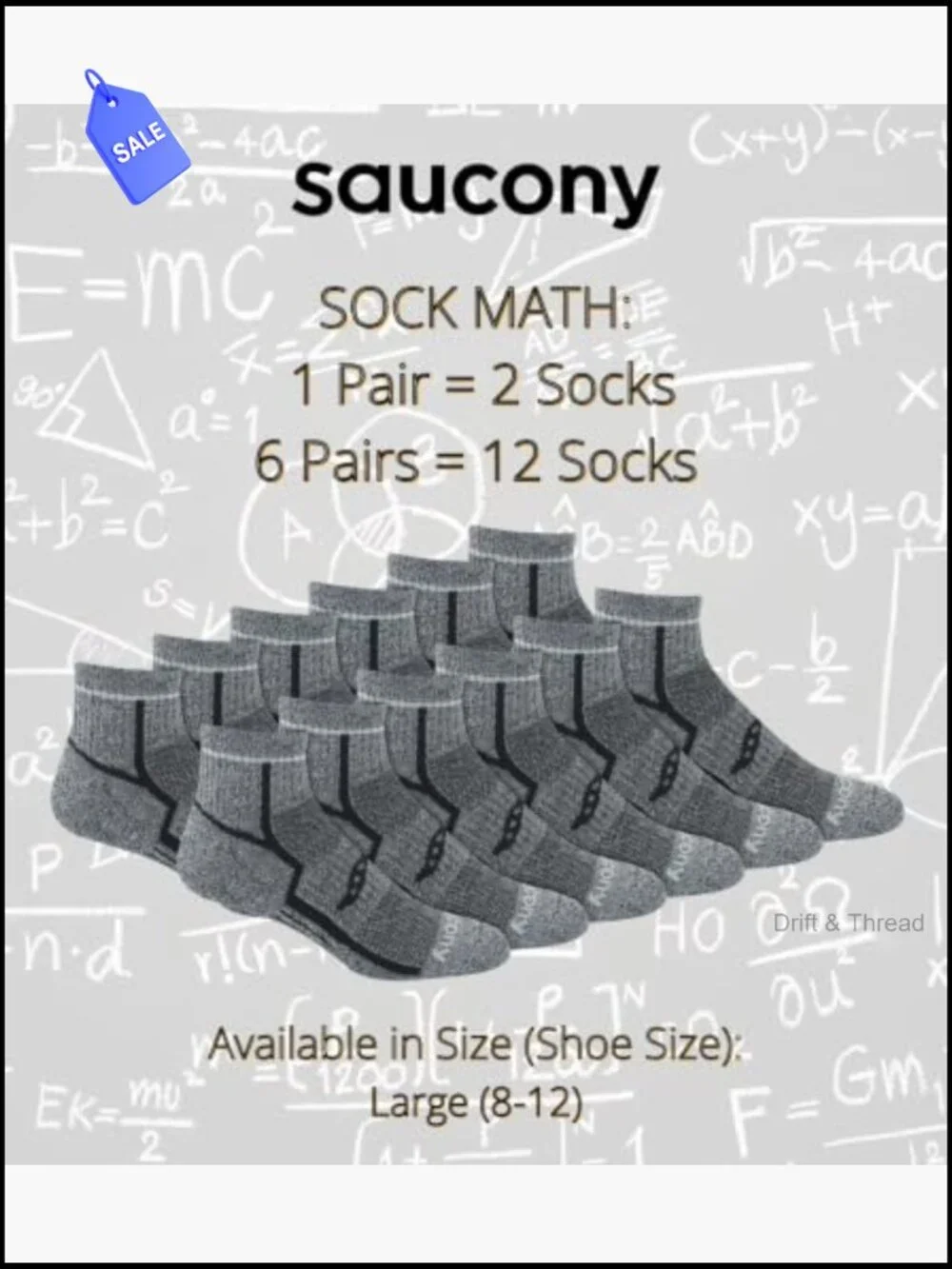 Men's Performance Athletic Running Socks with Arch Support - 6 Pack Quarter